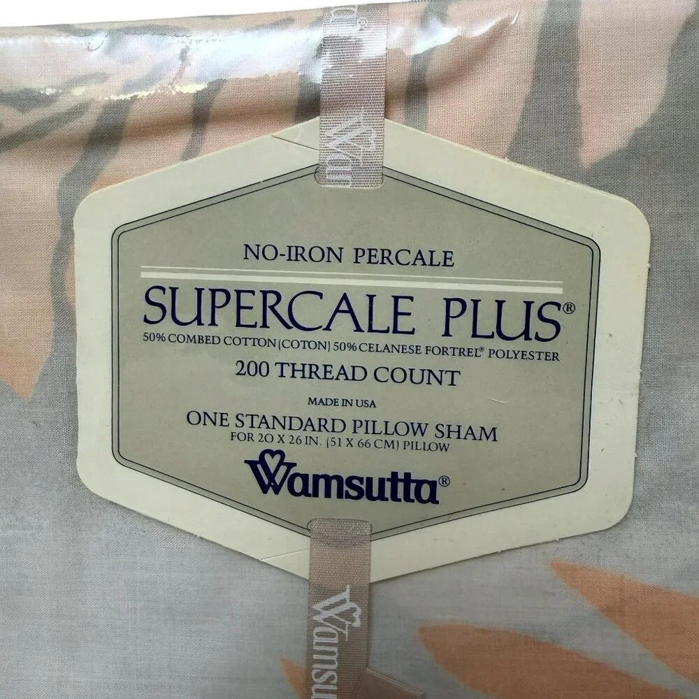 Wamsutta Pillow Sham Supercale Standard Pillowcase No Iron Cotton Blend NWT